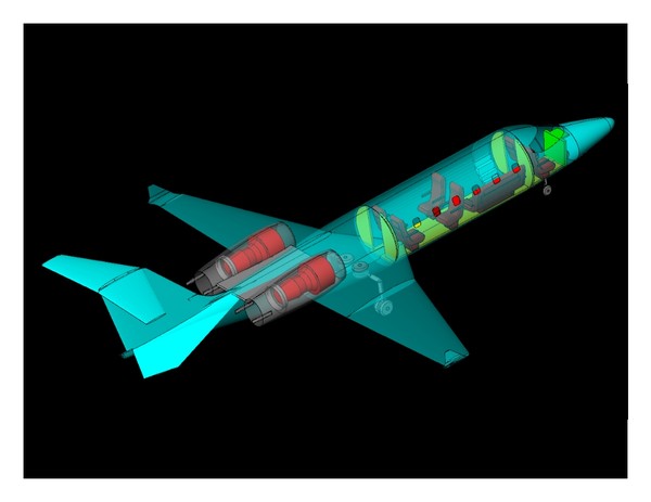 3ds lear 60-xr - Lear_60-XR.sat, .dwg, .3dm, .3ds, .dxf(zip) by RodgerSaintJohn
